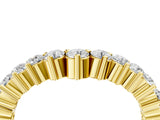 Yellow gold Round Diamond Prong Set White Gold Curved Band_7