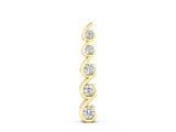Yellow gold Round Diamond S-Curve Prong Pendant_6