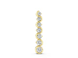 Yellow gold Round Diamond S-Curve Prong Set Pendant_6