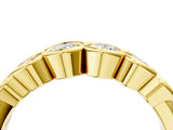 Yellow gold Round Diamond Scalloped Bezel Set Eternity Band_8