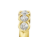 Yellow gold Round Diamond Scalloped Bezel Set Eternity Band_9