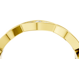 Yellow gold Round Diamond Scalloped Pavé Eternity Band_25