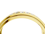 Yellow gold Round Diamond Seven-Stone Channel Set Mens Band_4