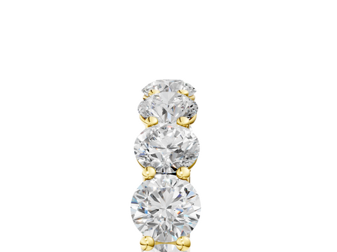 Yellow gold Round Peridot Shared Prong Eternity Band