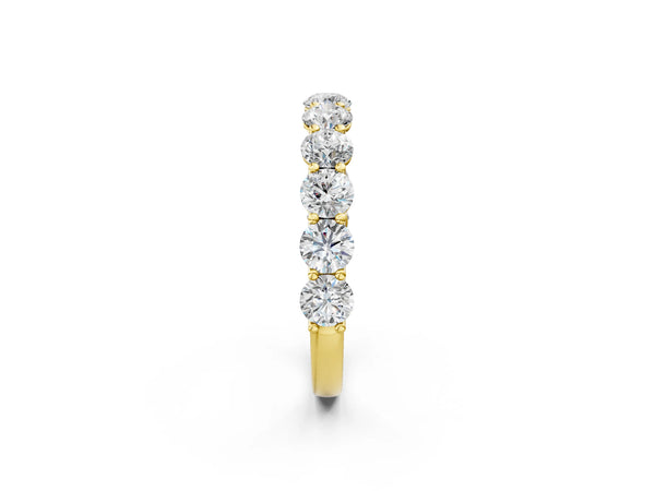 Yellow gold Round Diamond Shared Prong Eternity Band