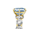 Yellow gold Round Diamond Side Stone Engagement Ring with Six-Prong Setting_29