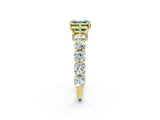 Yellow gold Round Diamond Side Stone Engagement Ring with Six-Prong Setting_2