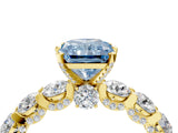 Yellow gold Round Diamond Side Stone Engagement Ring with Six-Prong Setting_4