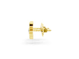 Yellow gold Round Diamond Sol Starburst Stud Earrings_13