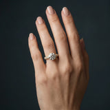 Yellow gold Round Diamond Solitaire Ring with Prong Setting and Pavé Band_13
