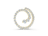Yellow gold Round Diamond Spiral Pendant with Prong Setting_21