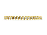 Yellow gold Round Diamond Spiral Prong Tennis Bracelet_6