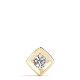 Yellow gold Round Diamond Square Bezel Pendant 1