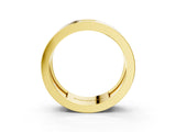 Yellow gold Round Diamond Square Station Mens Band_3