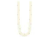 Yellow gold Round Diamond Station Necklace_35