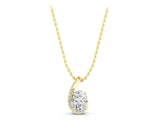Yellow gold Round Diamond Swirl Pendant with Prong Setting_7