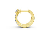 Yellow gold Round Diamond Taylor Huggie Hoop Earrings_1
