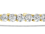 Yellow gold Round Diamond Tennis Bracelet with Prong Setting and Box Clasp_3