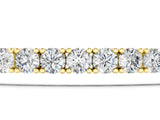 Yellow gold Round Diamond Tennis Bracelet with Prong Setting in White Gold_3
