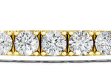 Yellow gold Round Diamond Tennis Bracelet with Prong Setting_12