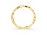 Yellow gold Round Diamond Twist Eternity Band with Bezel Setting_7