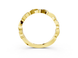 Yellow gold Round Diamond Twist Eternity Band with Pavé Setting_24