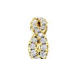 Yellow gold Round Diamond Twisted Eternity Band with Pavé and Shared Prong Setting_87