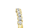 Yellow gold Round Diamond U-Shape Pavé Curved Wedding Band_7
