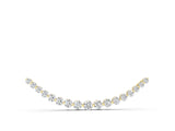 Yellow gold Round Diamond V-Prong Bar Pendant_24