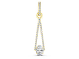 Yellow gold Round Diamond V-Prong Pavé Pendant_17
