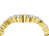 Yellow gold Round Diamond V-Shaped Prong Set Eternity Band_6