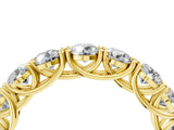 Yellow gold Round Diamond Woven Full Eternity Band_10