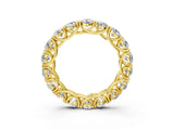 Yellow gold Round Diamond Woven Full Eternity Band_3