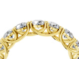 Yellow gold Round Diamond Woven Full Eternity Band_4
