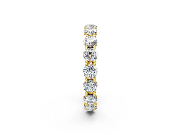 Yellow gold Round Diamond Woven Full Eternity Band