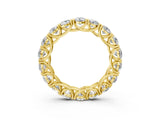 Yellow gold Round Diamond Woven Full Eternity Band_9