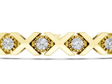 Yellow gold Round Diamond XO Tennis Bracelet with Channel Setting and X Prong_3