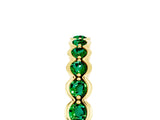 Yellow gold Round Emerald Bezel Set Eternity Band_12