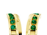 Yellow gold Round Emerald Channel-Set Chevron Band_11