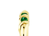 Yellow gold Round Emerald Eternity Band with Twist Prong Setting_11