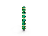 Yellow gold Round Emerald Eternity Band with U-Prong Setting_32