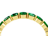 Yellow gold Round Emerald Eternity Band with U-Prong Setting_34
