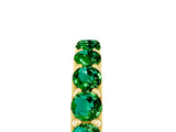 Yellow gold Round Emerald Half Eternity Band with Classic Prong Setting_11