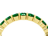 Yellow gold Round Emerald Half-Eternity Prong-Set Band_10