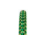 Yellow gold Round Emerald Pavé Eternity Band with Shared Prong Setting_11