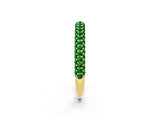 Yellow gold Round Emerald Pavé Eternity Band with Shared Prong Setting_8