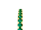 Yellow gold Round Emerald Pavé Set Eternity Band with Micro Prong Setting_17