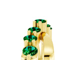 Yellow gold Round Emerald Prong-Set Crossover Band_11
