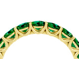 Yellow gold Round Emerald Shared Prong Eternity Band_10