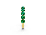 Yellow gold Round Emerald Shared Prong Eternity Band_8